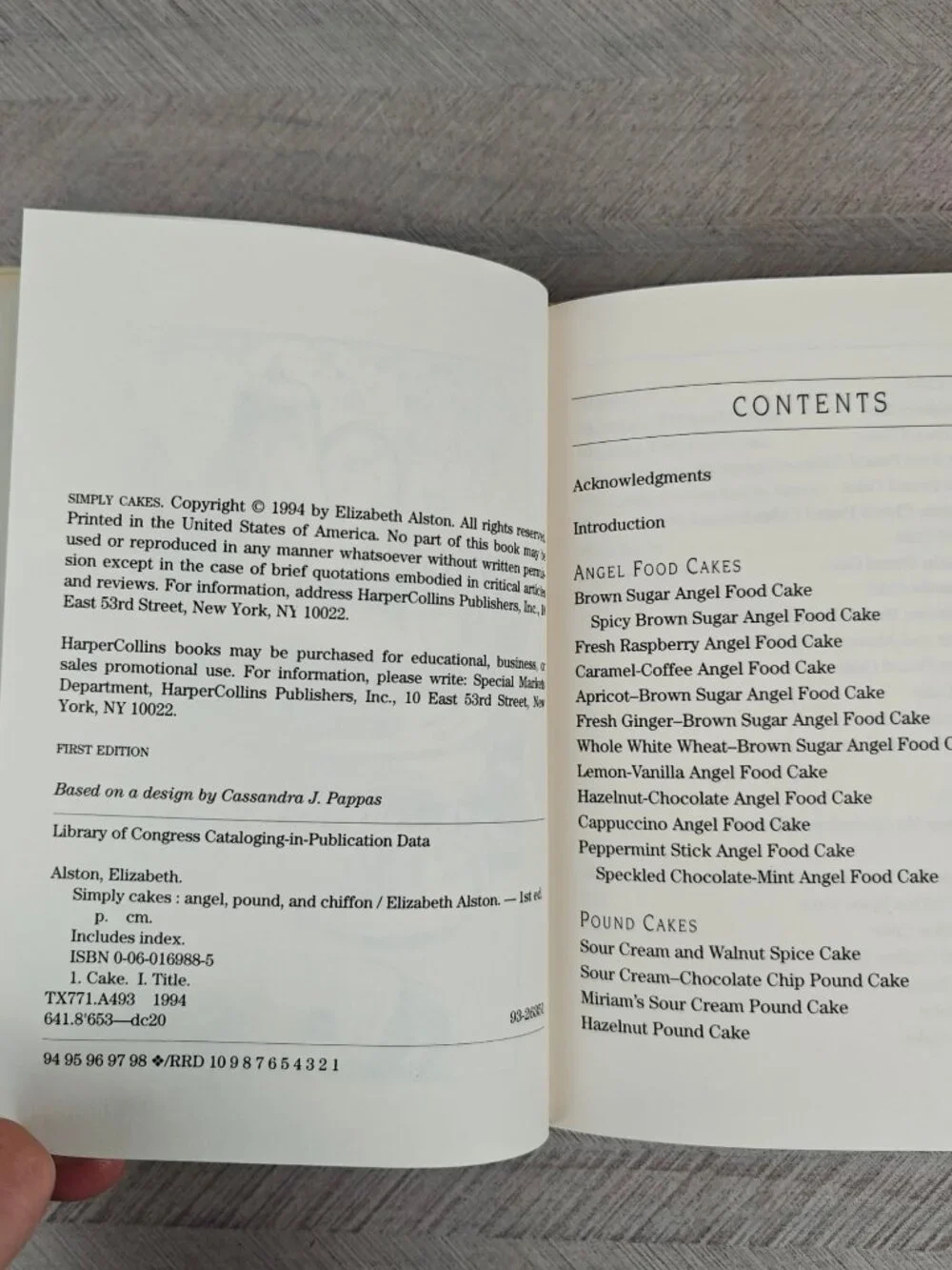 Simply Cakes: Angel, Pound And Chiffon Elizabeth Alston Hardcover 1994 Recipes